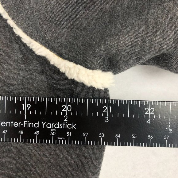 Sanctuary Women's Size Medium Grey White Snug Blanket Sherpa Bonded Jacket - Picture 6 of 11